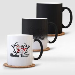 Kişiye Özel Sihirli Kupa Bardak (Yılbaşı Temalı-13)