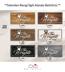 BK Gift Kişiye Özel İsimli Dekoratif Ahşap Tabela 61cm - Model 11