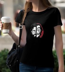 La Casa De Papel Siyah Bayan T-Shirt-30