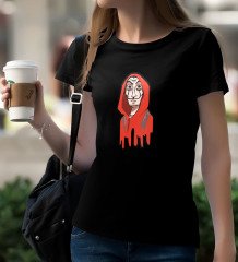 La Casa De Papel Siyah Bayan T-Shirt-31