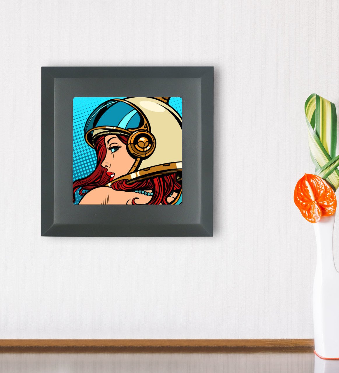 BK Gift Pop Art Tasarımlı Ahşap Çerçeveli Taş Duvar Dekoru-27