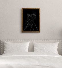 BK Gift Yatak Odası Konseptli Doğal Masif Ahşap Çerçeveli Tablo-25