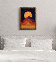 BK Gift Yatak Odası Konseptli Doğal Masif Ahşap Çerçeveli Tablo-27