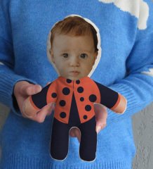 BK Kids Kişiye Özel Fotoğraflı Bebek Yastık ve Bebek Body Zıbın Hediye Seti - Model 23
