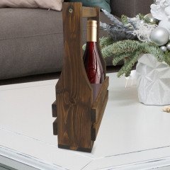 BK Gift Doğal Masif Ahşap İçki Standı