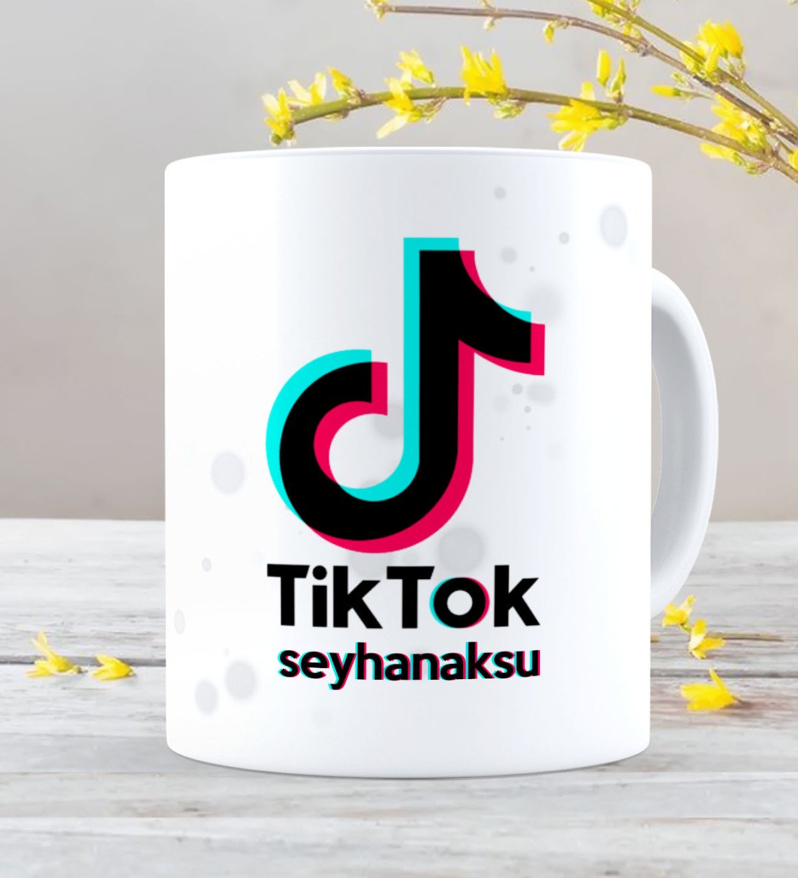 Kişiye Özel TikTok Beyaz Kupa Bardak - 1