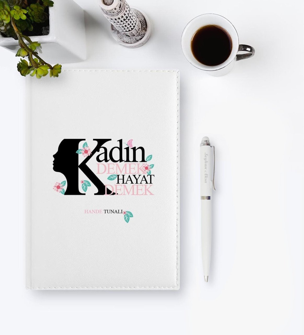 Kişiye Özel Kadınlar Günü Temalı 2023 Deri Ajanda & Kalem Hediye Seti - 3