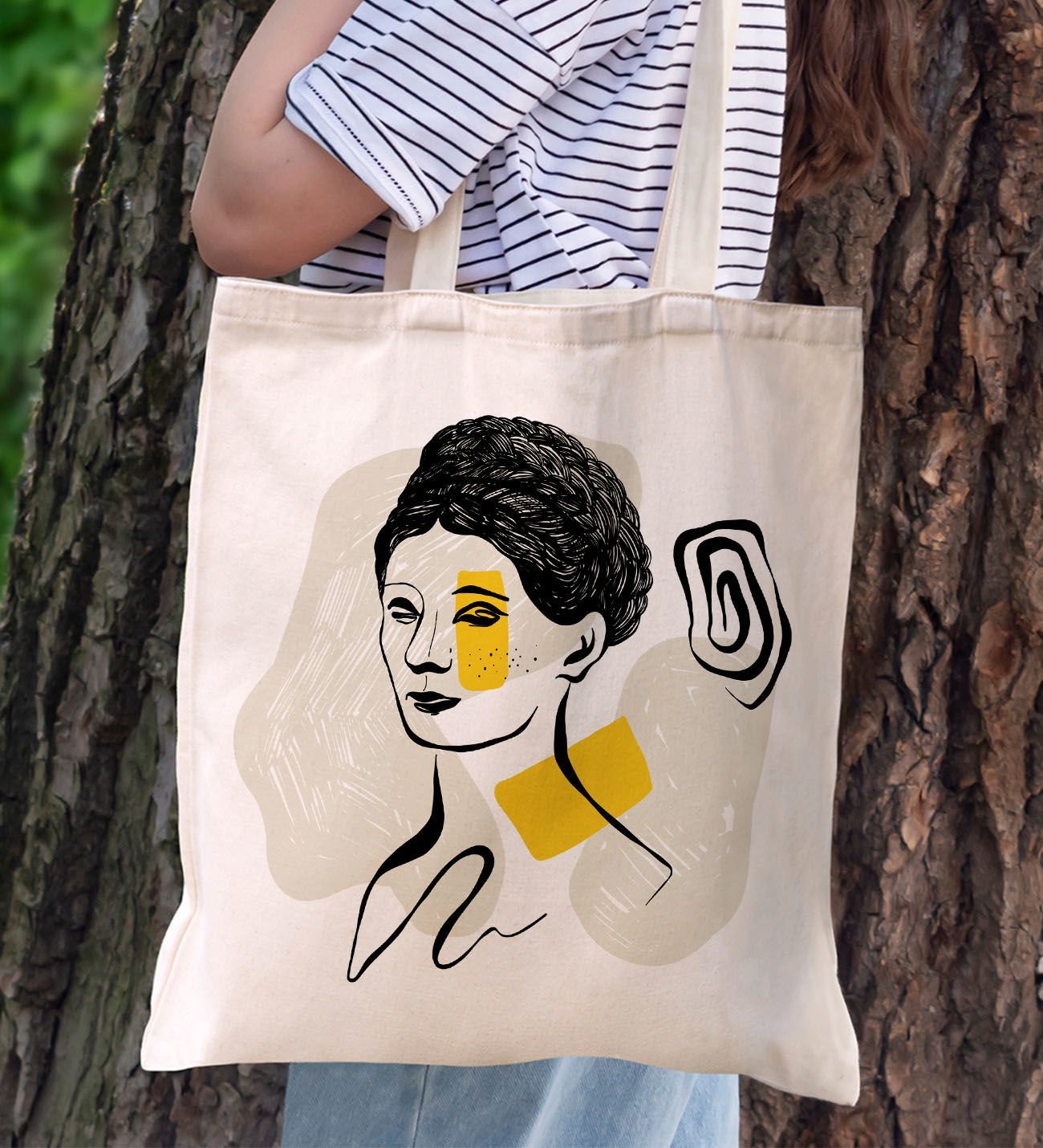 BK Gift Modern Art Tasarımlı Kanvas Bez Çanta, Baskılı Omuz Çantası, Alışveriş Çantası, Plaj Çantası, Arkadaşa Hediye-17