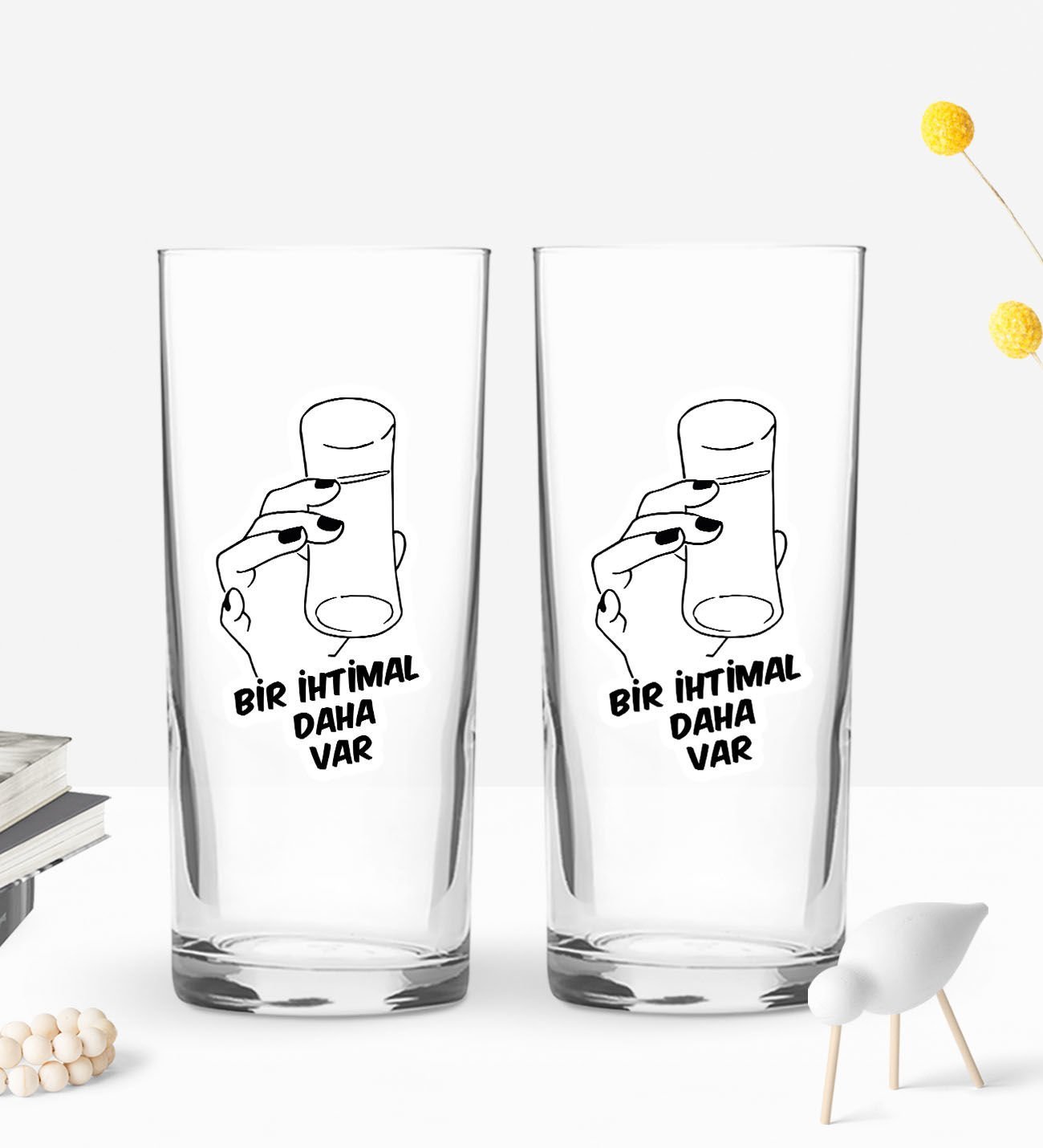 BK Gift Kişiye Özel İsimli DTF Eğlenceli Rakı Tasarımlı İkili Rakı Bardağı Seti-1, Arkadaşa Hediye, Sevgiliye Hediye