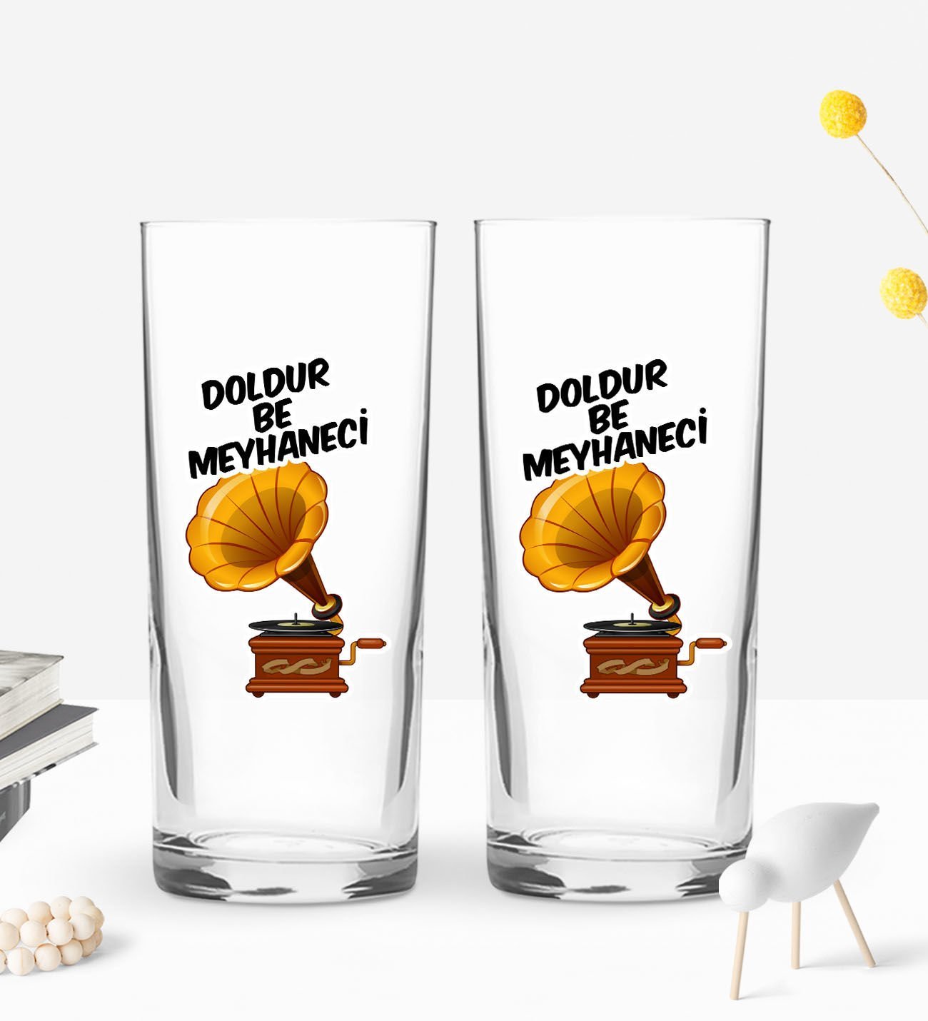 BK Gift Kişiye Özel İsimli DTF Eğlenceli Rakı Tasarımlı İkili Rakı Bardağı Seti-2, Arkadaşa Hediye, Sevgiliye Hediye