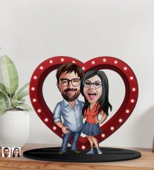 BK Gift Kişiye Özel Sevgililer Karikatürlü 3D Ahşap Biblo, Sevgili Biblo, Ahşap Biblo, Sevgiliye Hediye, Sevgililer Günü Hediyesi-6