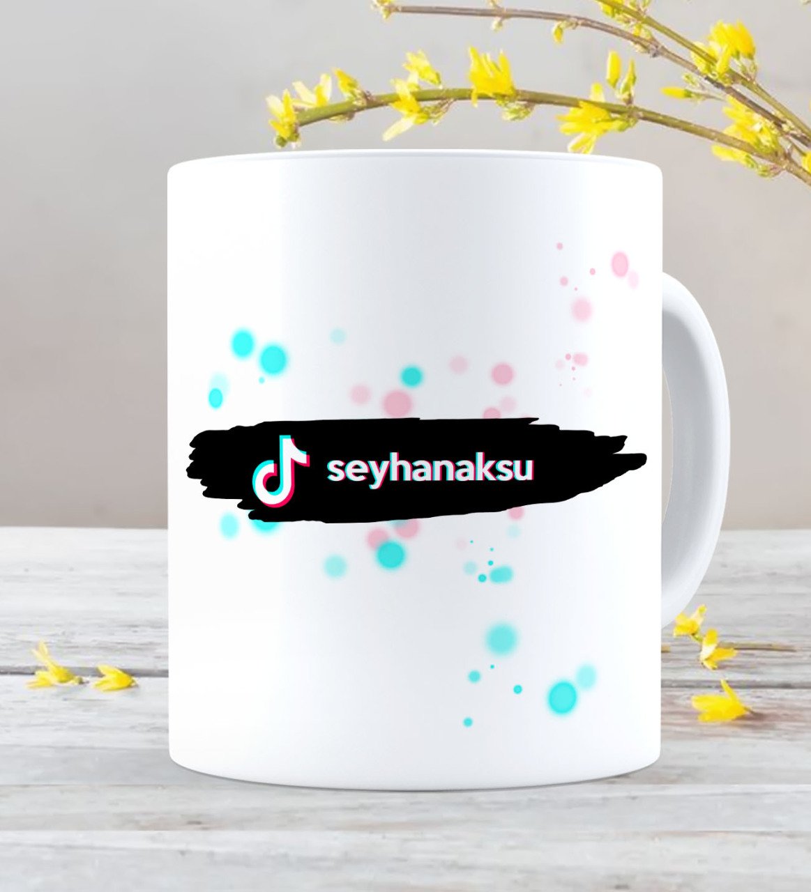 Kişiye Özel TikTok Beyaz Kupa Bardak - 5