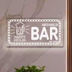 BK Gift Kişiye Özel İsimli Akrilik Bar Tabelası(38x19cm)-26, Home Bar Tabela, Duvar Dekoru
