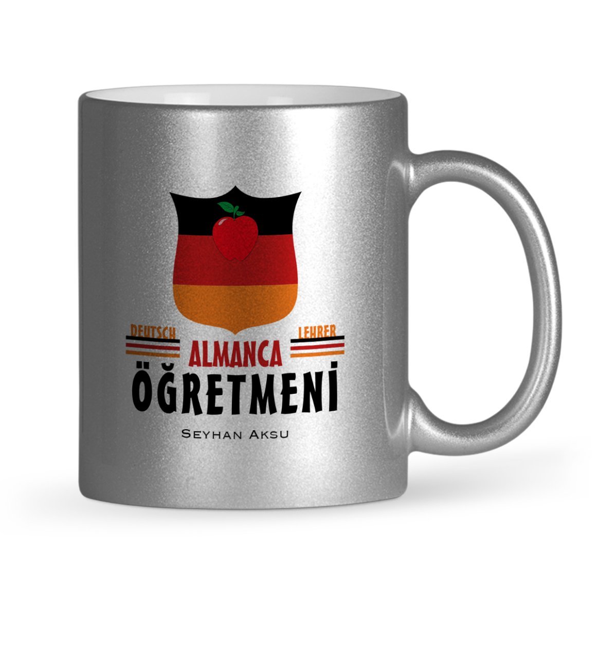 Kişiye Özel Almanca Öğretmeni Gümüş Yaldızlı Kupa Bardak