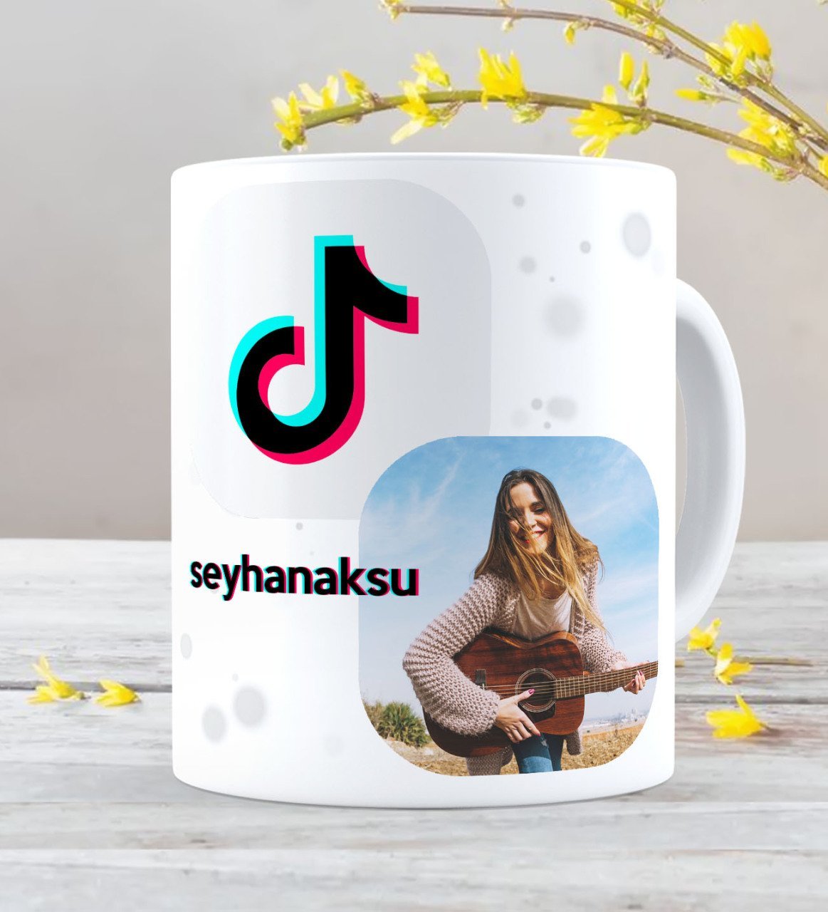 Kişiye Özel Fotoğraflı TikTok Beyaz Kupa Bardak