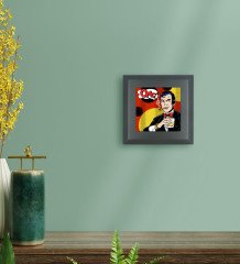 BK Gift Pop Art Tasarımlı Ahşap Çerçeveli Taş Duvar Dekoru-36