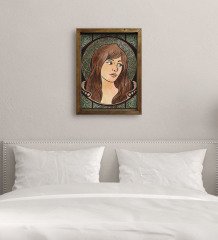 BK Gift Yatak Odası Konseptli Doğal Masif Ahşap Çerçeveli Tablo-34