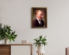 BK Home Atatürk Tasarımlı Doğal Masif Ahşap Çerçeveli Tablo 45x65cm-4