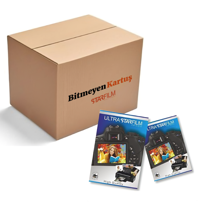 1 Koli A4 Çift Taraflı Ultra Starfilm Parlak Kuşe Kağıt 120Gr - 2000 adet (Mürekkepli Yazıcılar İle Uyumlu)