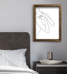 BK Gift Yatak Odası Konseptli Doğal Masif Ahşap Çerçeveli Tablo-37