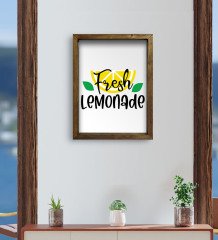 BK Gift Cafe & Bar & Restaurant Konseptli Doğal Masif Ahşap Çerçeveli Tablo-3