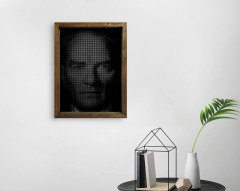 BK Home Atatürk Tasarımlı Doğal Masif Ahşap Çerçeveli Tablo 45x65cm-6