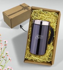 BK Gift Hediye Kutulu Kişiye Özel Siyah Termos Kupa Bardak Model 3527