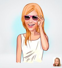Kişiye Özel Kadın Tasarımlı Dijital Karikatür-18