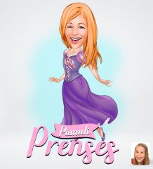 Kişiye Özel Prenses Tasarımlı Dijital Karikatür-1