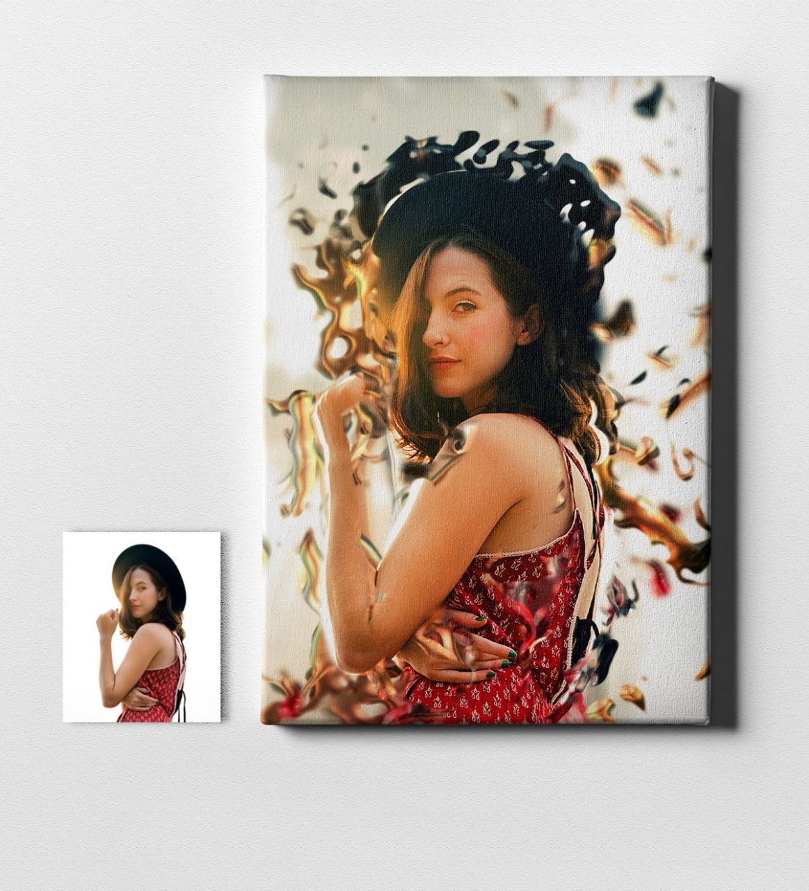 Kişiye Özel Dağılma Tasarımlı Kanvas Tablo (50 x 70 cm.) 3