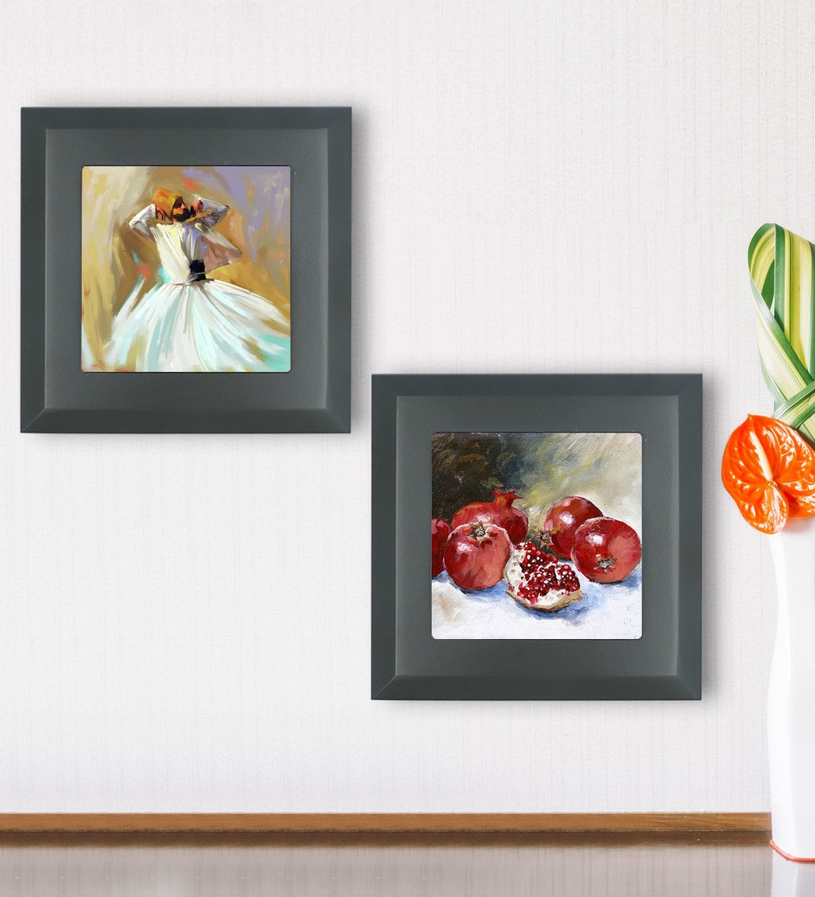 BK Gift Dini 2’li Ahşap Çerçeveli Taş Duvar Dekoru-1