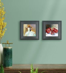 BK Gift Dini 2’li Ahşap Çerçeveli Taş Duvar Dekoru-1