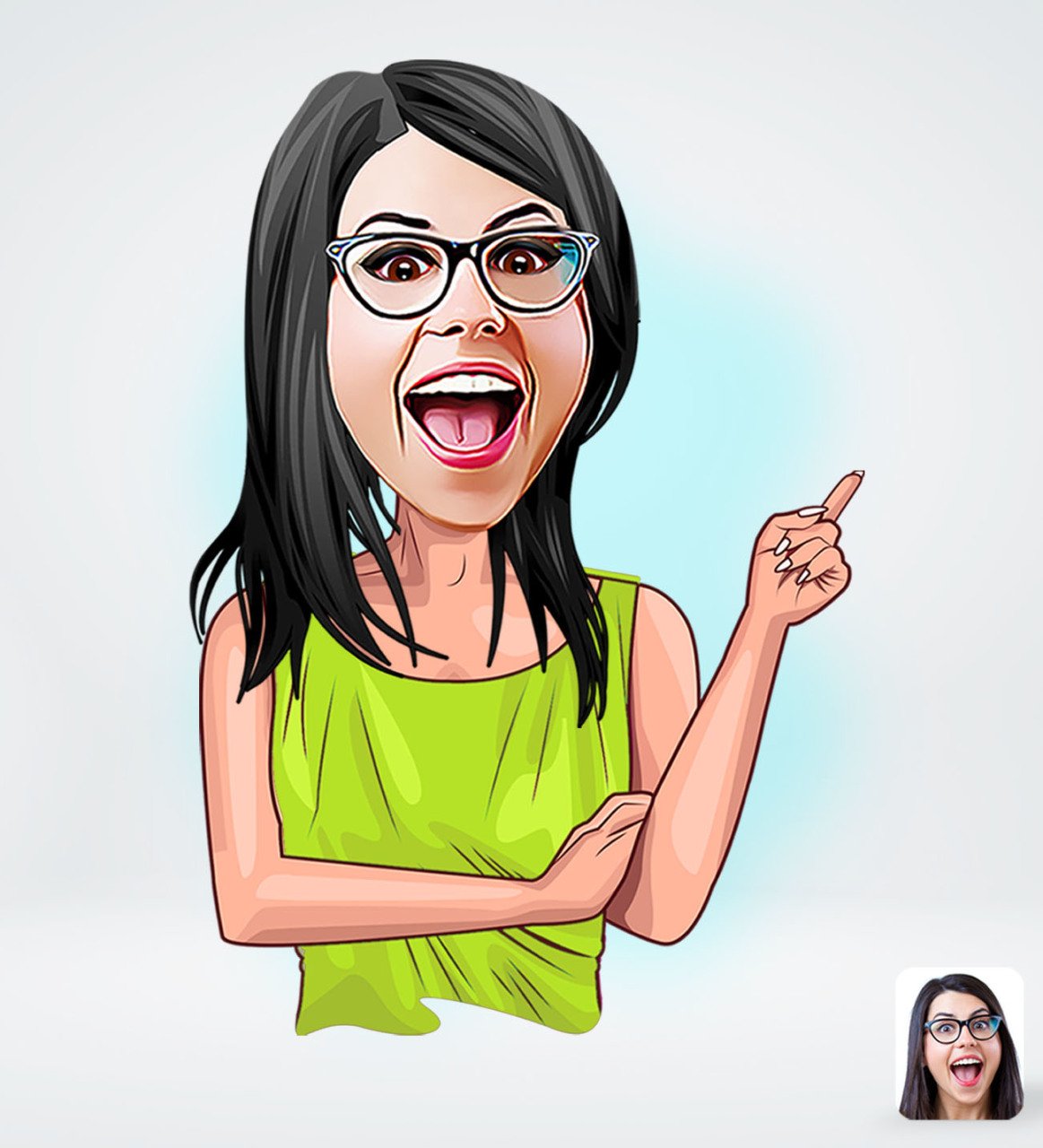 Kişiye Özel Kadın Tasarımlı Dijital Karikatür-19