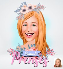 Kişiye Özel Prenses Tasarımlı Dijital Karikatür-2
