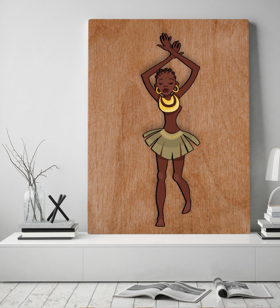 BK Home African Woman Tasarımlı Kanvas Tablo 50x70cm-1