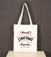 BK Gift Kişiye Özel Kendin Tasarla Lamineli Ham Bez Çanta 35x40cm, Baskılı Omuz Çantası, Alışveriş Çantası, Plaj Çantası