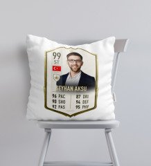 Kişiye Özel Futbolcu Kartı Tasarımlı Kırlent Yastık-11