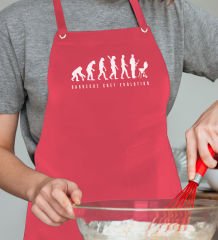 BK Gift Profesyonel Chef Tasarımlı Kırmızı Mutfak Önlüğü, Aşçı Önlüğü, Şef Önlüğü, Ev Hediyesi, Arkadaşa Hediye-5