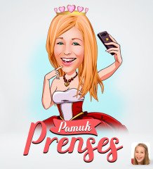 Kişiye Özel Prenses Tasarımlı Dijital Karikatür-3