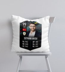 Kişiye Özel Futbolcu Kartı Tasarımlı Kırlent Yastık-13