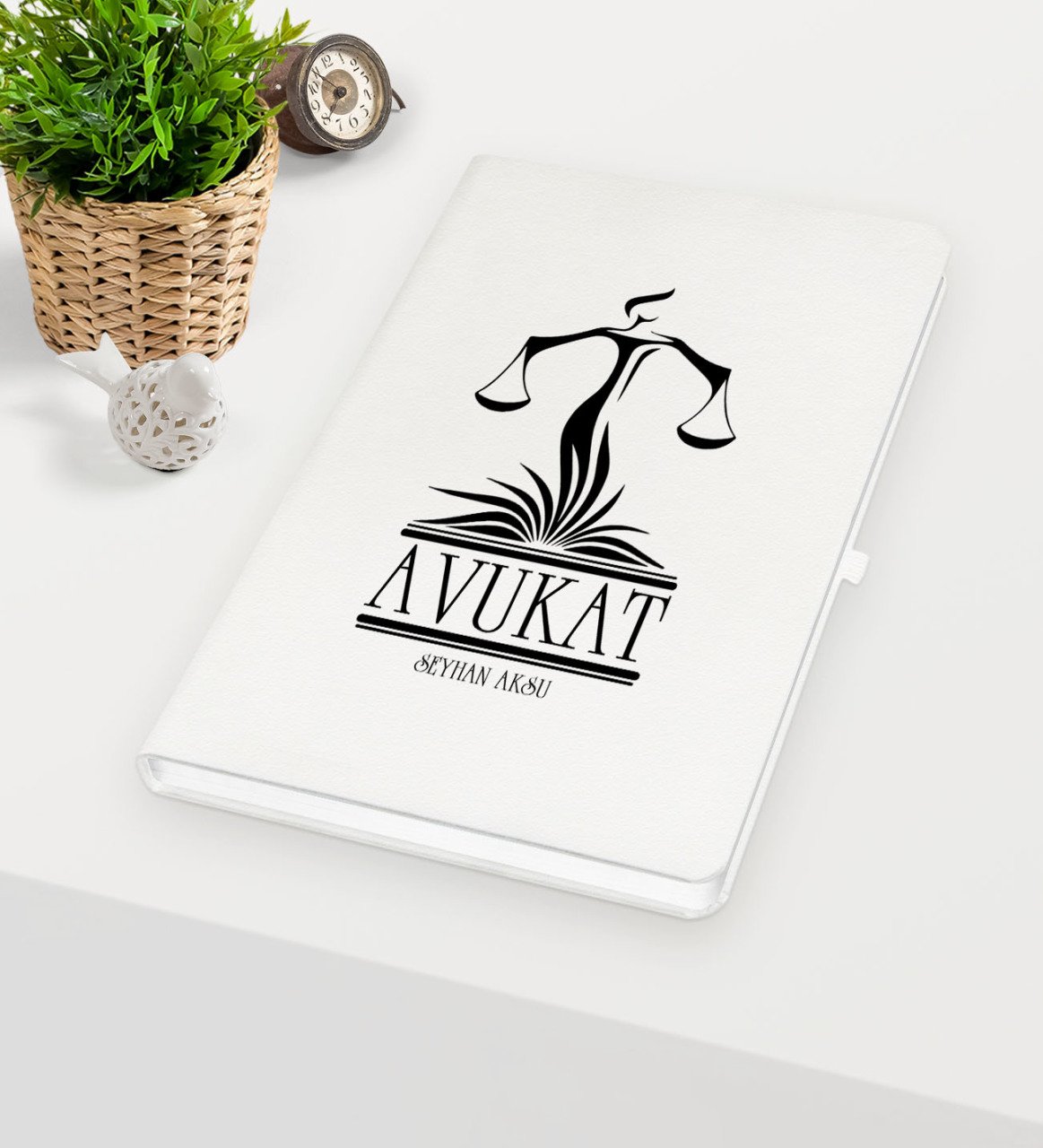 Kişiye Özel Avukat Temalı Beyaz Defter - 5