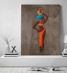 BK Home African Woman Tasarımlı Kanvas Tablo 50x70cm-2