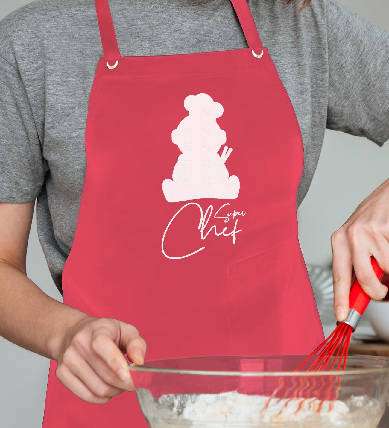 BK Gift Profesyonel Chef Tasarımlı Kırmızı Mutfak Önlüğü, Aşçı Önlüğü, Şef Önlüğü, Ev Hediyesi, Arkadaşa Hediye-10