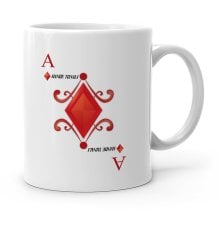 Kişiye Özel Karo Ası Beyaz Kupa Bardak