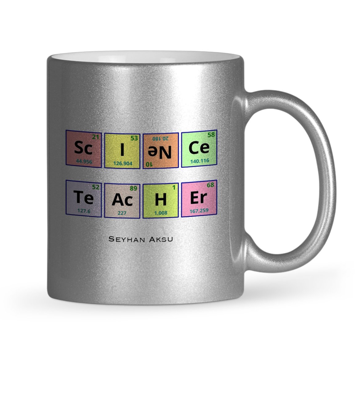 Kişiye Özel Fen Bilimleri Öğretmeni Gümüş Yaldızlı Kupa Bardak - 3