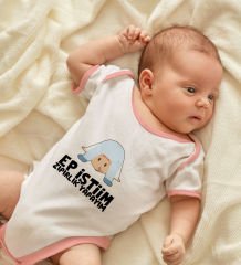 BK Kids Ep İsterim Zıpırlık Tasarımlı Pembe Bebek Body Zıbın-1