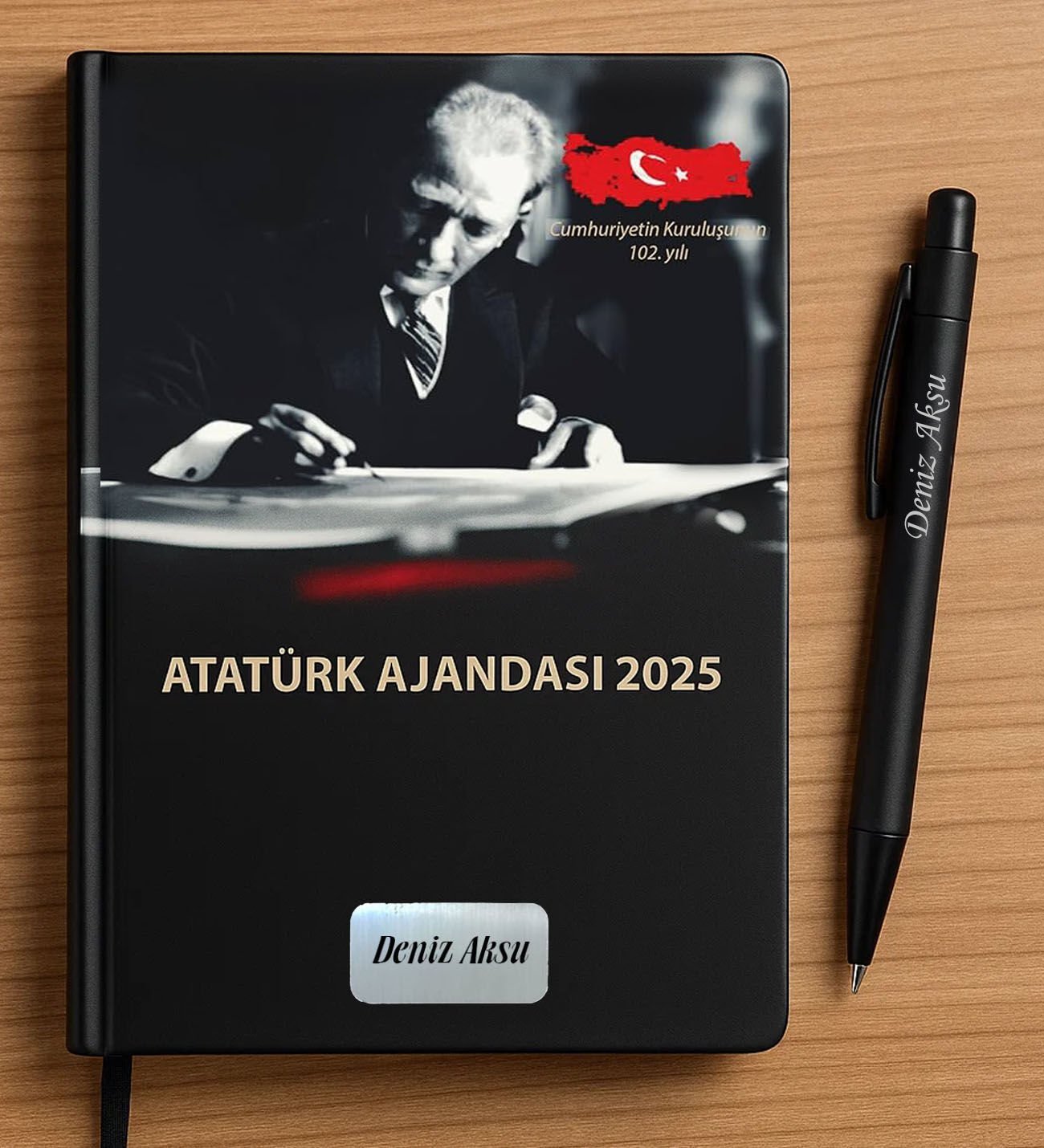 BK Gift Kişiye Özel Premium 2025 Atatürk Ajandası & Tükenmez Kalem - 3, Babaya Hediye, Babalar Günü Hediyesi