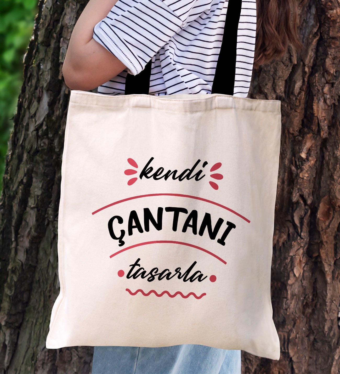 BK Gift Kişiye Özel Kendin Tasarla Siyah Renkli Kulp  ve İç Cepli Kanvas Bez Çanta 35x40cm, Baskılı Omuz Çantası, Alışveriş Çantası, Plaj Çantası