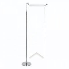 L Tipi Krom Masa Bayrak Direği