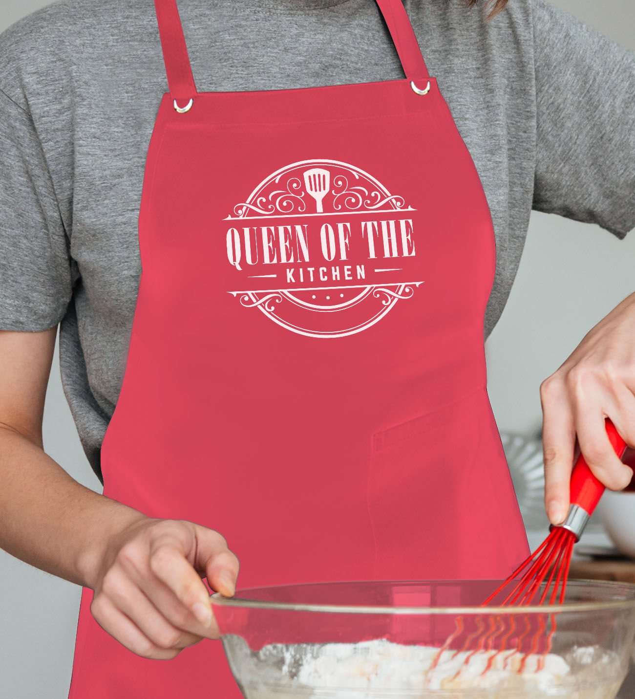 BK Gift Profesyonel Chef Tasarımlı Kırmızı Mutfak Önlüğü, Aşçı Önlüğü, Şef Önlüğü, Ev Hediyesi, Arkadaşa Hediye-12